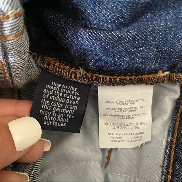 J. Crew Mayville Wash High Rise Raw Hem Vintage Straight Jeans Size 27 - Picture 9 of 10